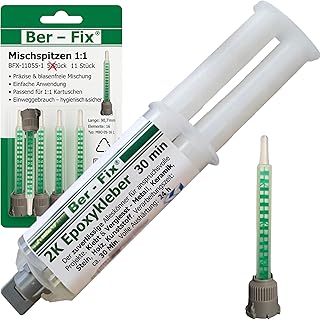 Ber-Fix 30 Min Epoxidharz Kleber in der Spritze – 2K Klebstoff für die Werkstatt – Inklusive…