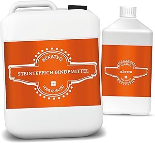 Steinteppich Bindemittel 4,5kg Epoxidharz Kleber für Marmorkiesel Bodenbelag, Zierkies, Buntstei…