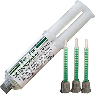 Ber-Fix 30 Min Epoxidharz Kleber – Ideales 2K-Set für Hobby & Modellbau – Inklusive 3 Mischd…