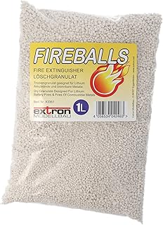 Extron Fireballs Feuerlöschgranulat für Lithium Akkus, Brandschutz, Löschmittel 1 Liter