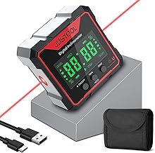 JUSTOOL Digitaler LCD Winkelmesser Neigungsmesser Inklinometer Laser Winkelmessgerät Wasserwaage…