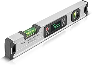 STAHLWERK Digitale Wasserwaage DW-400 ST aus Aluminium mit 400 mm Länge magnetische Richtwaage |…