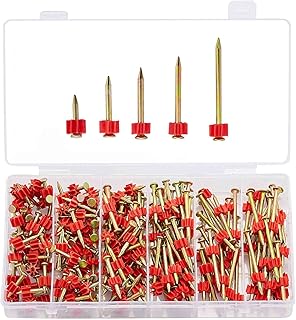 Mauerwerk-Nägel-Set, 5 Größen, verzinkt, korrosionsbeständig, für Ziegelwände und Holz, Har…