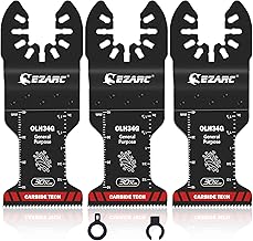EZARC Hartmetall Multitool Sägeblätter, 3tlg Oszillierende Sägeblätter Carbide Allzweck, für…