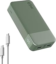 NOBIS Powerbank 20000mAh, 65W Schnellladung Powerbank, Tragbarer Ladegerät mit Digitalanzeige, D…