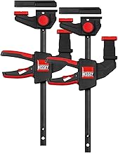 BESSEY Einhandzwinge und Tischzwinge EZR15SET, fixieren von Führungsschienen an Arbeitstischen, …