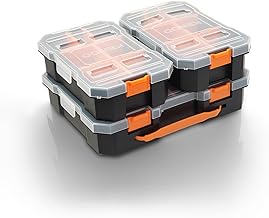 KENDO Sortierboxen für Kleinteile Set – 3-teilig – Sortimentskasten Schraubenbox Sortierkasten S…