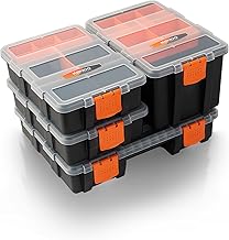 KENDO Sortimentskasten Set – 4-teilig – 49x Fächer – Werkzeugkasten – Für Kleinteile un…