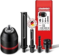 SCHWABENBACH® Schnellspannbohrfutter Komplett Set 5tlg, 1,5-13mm 1/2-20UNF für Bohrmaschinen un…
