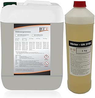 BTT-EVM Elektrovergussmasse RAL 7038 Achatgrau (300g) auf 2K Epoxidharz Basis, IP68 bis 1000 Volt