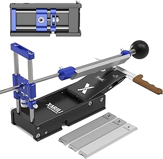 Faltbares tragbares Messerschärfsystem, verstellbares Messerschärfer-Set mit 3 Aluminiumplatten…