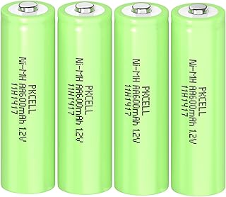 Batterien AA Wiederaufladbar Akku NIMH 1,2V 600mAh für Solarlampen,Spielzeug,4 Stück,PKCELL