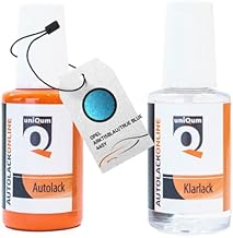uniQum Autolack Stift + Klarlack im Vorteilsset für OPEL ARKTISBLAU/TRUE BLUE 445Y Autolack Repa…