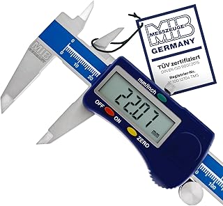 MIB Digitaler Messschieber mit Rolle DIN 862 150mm | Werkzeug für präzise Messungen | Messschie…