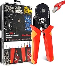 Crimpzange Aderendhülsen Set für 0.08-16mm², AivaToba Aderendhülsenzange mit 1200 Stück, Cri…