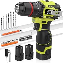 VOERJIA 16.8V akkuschrauber klein, Akku bohrmaschine mit 2*2000 mAh Akkus, 50N.m max bürstenlose…