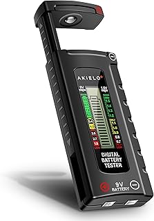 AKIELO+ Digitaler Batterietester mit LCD Anzeige – Universal Batterie Tester & präzises Batter…