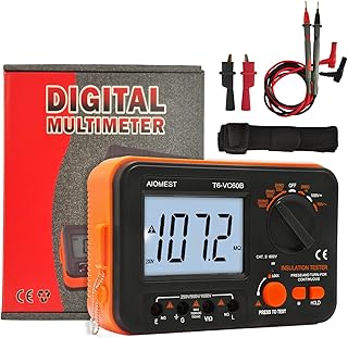Digital-Megohmmeter 1000V Isolationsmessgerät, AIOMEST Isolationsmesser Isolationswiderstand bis…