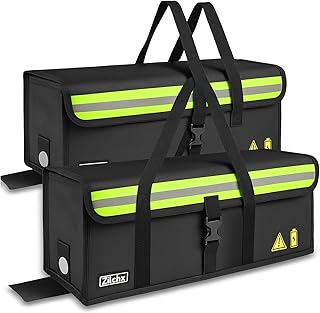 Ebike Akkutasche, 2PCS Feuerfeste Akkutasche bis 2300 °C, 8 Schichten Brandschutzbox, Wasserdich…