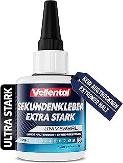 Sekundenkleber Gel Extra Stark universal – Superkleber wasserfest, hitzebeständig & mit Nadel Ve…