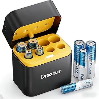 wiederaufladbar Lithium Batterien, (4 AA & 4 AAA) mit Batterieladegerät, 3600mWh AA Akkus & 1300…