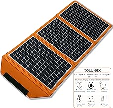 Faltbares Solarpanel 30W mit USB-Tester – Xolunex Solar Ladegerät mit USB & DC (18 V), monokri…