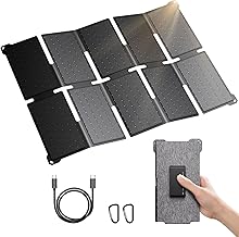 BigBlue Tragbarer 35W Tragbar Solar Ladegerät mit Schnellladung USB-A und PD 25W USB-C für Camp…