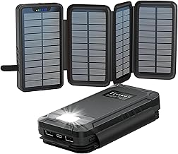 Solar Powerbank 26800mAh, elzle Solar Ladegerät mit 2 USB-A Ausgang & 1 USB-C Eingang, Outdoor W…