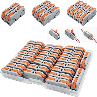 Kabelverbinder, CESFONJER SPL-1M Anschlussblöcke, Mini Schnellanschlussklemmen, Kompakt Steckkle…