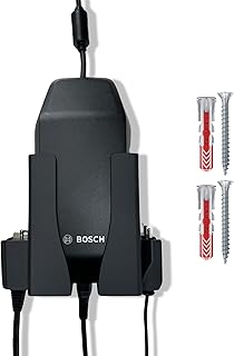 Wandhalterung für das Bosch E-Bike Ladegerät BPC3400 4A [GRATIS MONTAGEKIT] in Schwarz Matt – S…