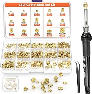 Preciva Gewindeeinsätze Lötspitzen Set, 6tlg. Lötspitzen für Gewindeeinsatz + 350tlg. Gewinde…