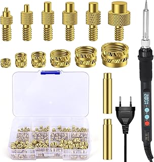 139 Stück Gewindeeinsätze Lötspitzen Set,80W LED Temperatur Einstellbar Lötkolben mit 130PCS …