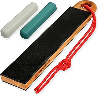BeaverCraft Leder Streichriemen zum Schärfen von Messern LS9P02 Messer-Abziehriemen-Set Polierpa…