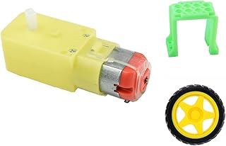 CHANCS DC Motor Getriebe Hobby Motor Single Shaft Motor 3V-6V 1:200 mit Kunststoff Spielzeug Auto…