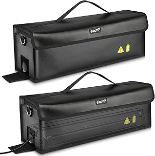 GUOOTU 2 Er Set Ebike Akku Tasche,Feuerfest bis 1400 °C,für Lagerung,Transport, Akku Tasche Was…