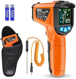 Infrarot Thermometer MESTEK Digital Laser Temperaturmessgerät mit K-Sonde IR Pyrometer -50°C bi…