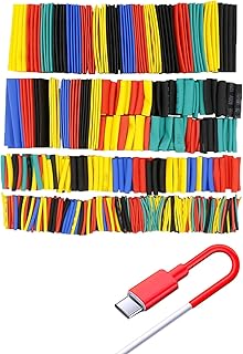 Schrumpfschlauch Set 328 Stück, Schrumpfverbinder Wasserdicht, Isolierband Farbig Set, Perfekt f…