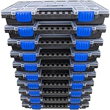 HASKYY Sortimentskoffer Sortimentskiste Sortimentsbox 10x Organizer XL – unterteilt und stapelbar…
