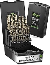 Pinava® Metallbohrer Set HSS Cobalt Pro [Extra Scharf & Robust] 25tlg. Profi Bohrer für Edelsta…