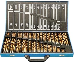 Metallbohrer-Set 230-tlg. 1-13 mm – HSS-R Spiralbohrer DIN 338 – Kanten geschliffen (EG) – TiN-be…