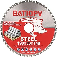 Kreissägeblatt 190 x 30 mm HM Sägeblatt für Metall, Stahl, Eisen, Aluminium – Präzises Hart…