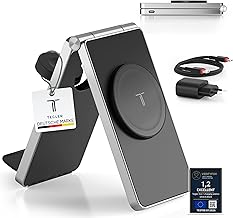 Aluminium MagSafe Ladestation Apple Watch und iPhone kompatibel – MagSafe Ladegerät, iPhone La…