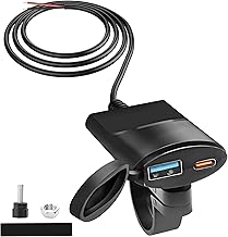 MEIRIYFA USB Telefon Ladegerät 12V-24V, 18W USB QC3.0 + 30W PD Typ-C Lenker Ladegerät Schnellla…