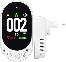 LSENLTY Kohlenmonoxid Melder, CO Melder mit HD-Bildschirm und Anzeige, visuellem und akustischem …