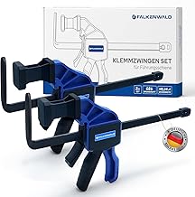 Falkenwald® Einhandzwinge Set 2 Stück zum Spannen, Dehnen, Fixieren mit einer Hand – Klemmzwing…