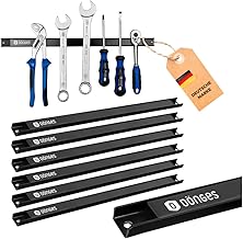 Dönges Magnetleiste 6er Set Schwarz – Werkzeughalter Wand | 46cm aus Stahl | 23kg Tragkraft | Ma…