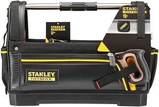 STANLEY FATMAX Werkzeugtrage (48cm x 25cm x 33cm, 600 Denier Nylon, wasserdichter Kunststoffboden…