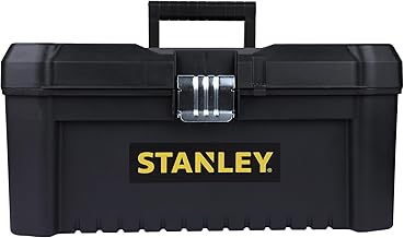 STANLEY Werkzeugkoffer Werkzeugbox – Werkzeugkasten (16″, 41x21x20cm, Werkzeugkoffer mit Metallsc…