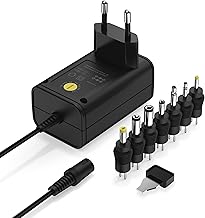 ANSMANN Universal Netzteil 3-12v max. 300mA max. 3.6w, DC Schaltnetzteil Ladegerät inkl. 7 Adapt…