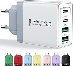 Aioneus USB C Ladegerät, 4 Ports Mehrfach Ladegerät mit USB-C und USB-A, 40W Schnellladegerät …